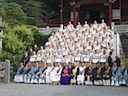 Preparing for our commemorative group graduation photo