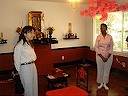 Relaxing discussion after service