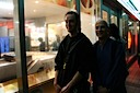 Jake & I in line at the Krispy Kreme